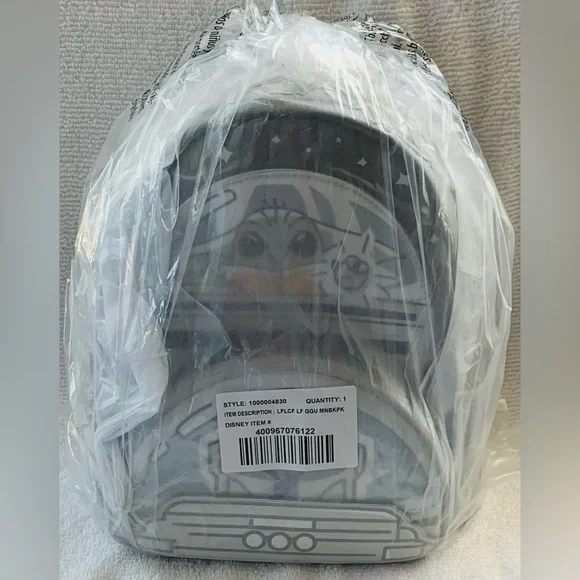 SALE - Loungefly Disney Parks Star Wars Grogu Mandalorian Glow In Dark Backpack - Picture 13 of 14